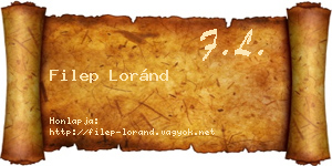Filep Loránd névjegykártya